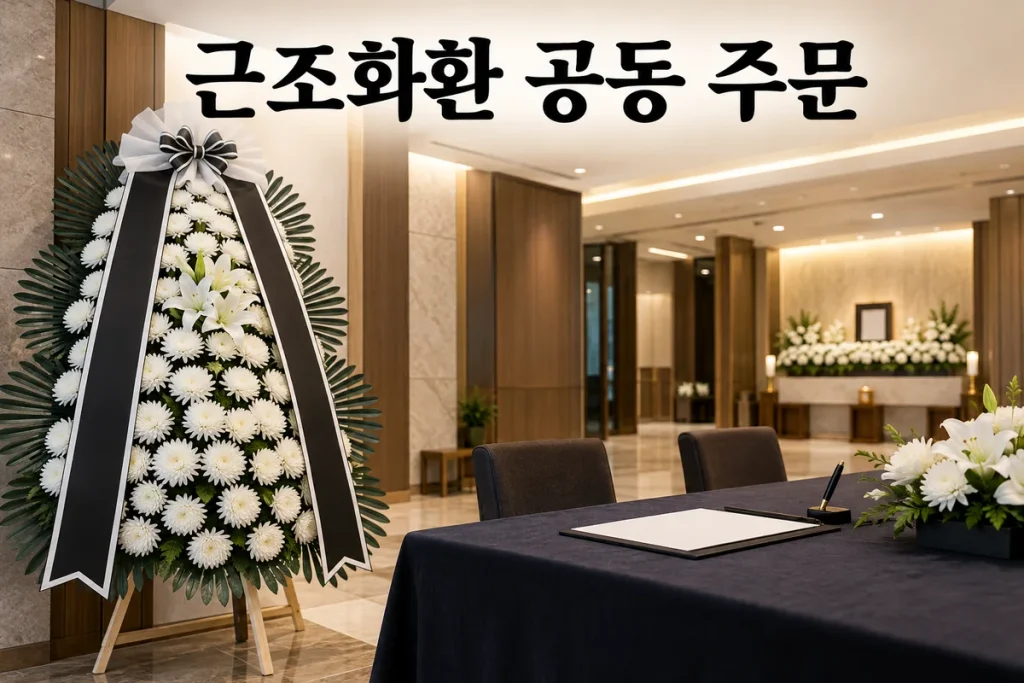 용인 근조화환 공동 주문, 회사·모임 명의와 빈소·발인 일정 확인
